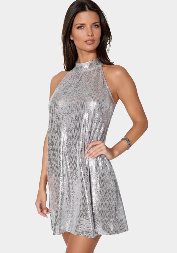 Halter Neck Trapeze Disco Dot