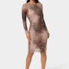 BodyCon Embellished Knee Length Dress